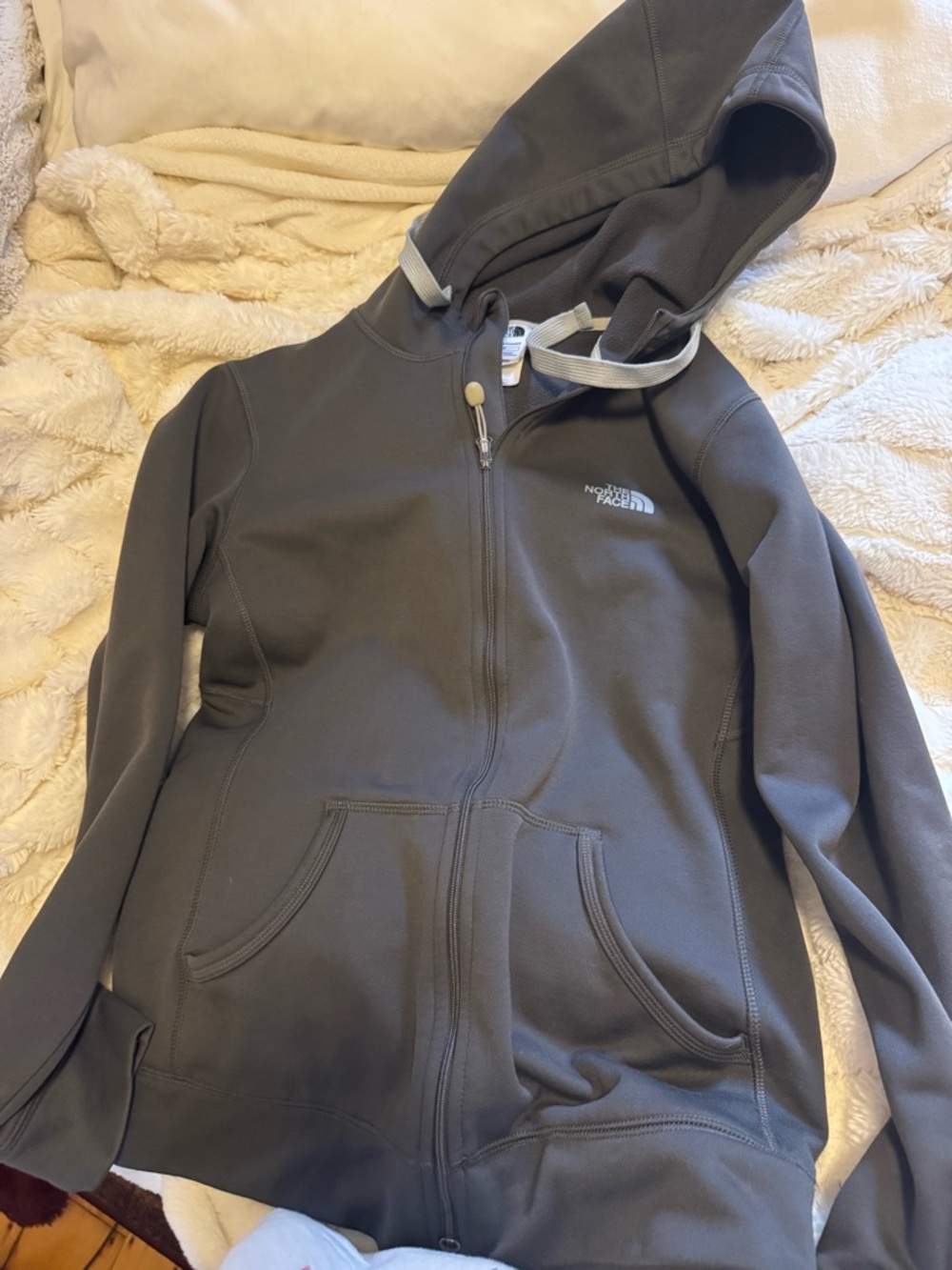 The North Face Dark Gray Full-Zip Hoodie with Hood